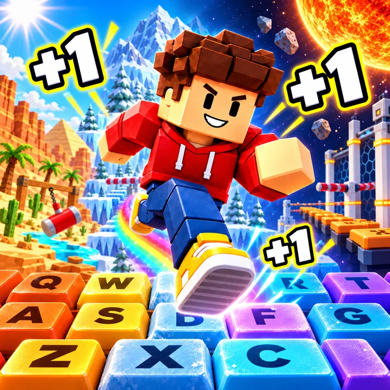 Obby Keyboard Worlds: +1 Speed & Jump